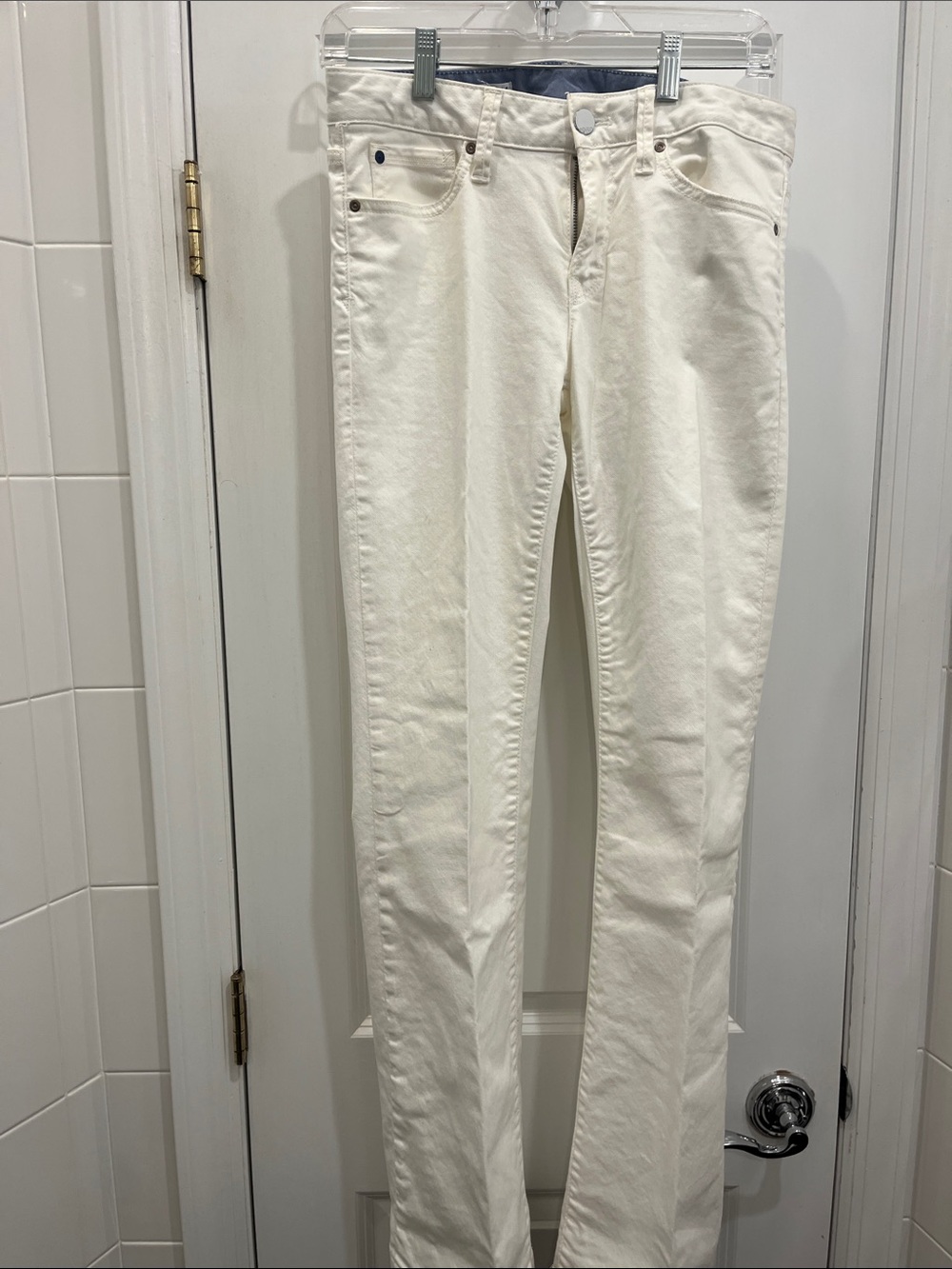 Women's White Straight-Leg Jeans